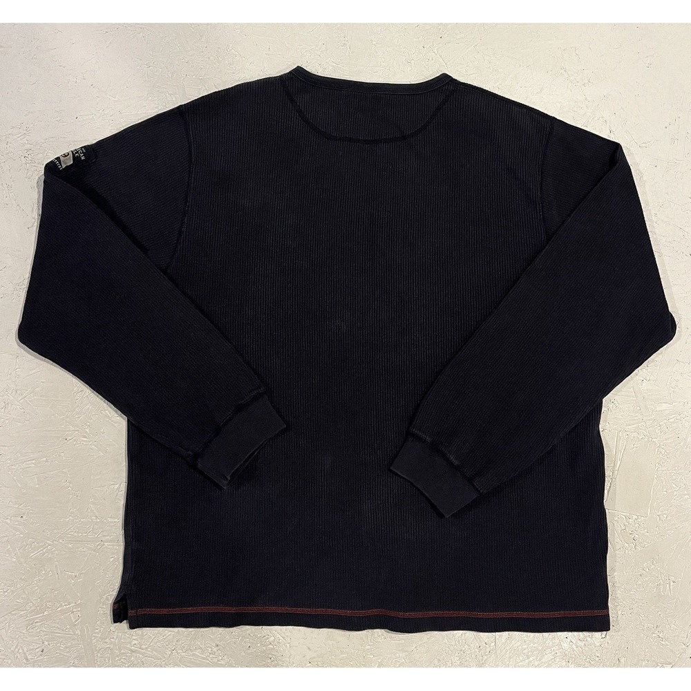 VINTAGE American Eagle Sweater‎ Mens XL Waffle Knit Crew Neck Pullover Blue - Picture 10 of 11